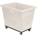 Global Industrial 16 Bushel Plastic Bulk Box Truck, Steel Chassis Base, White, 42-3/5L x 30W x 35-3/5H 800315WH